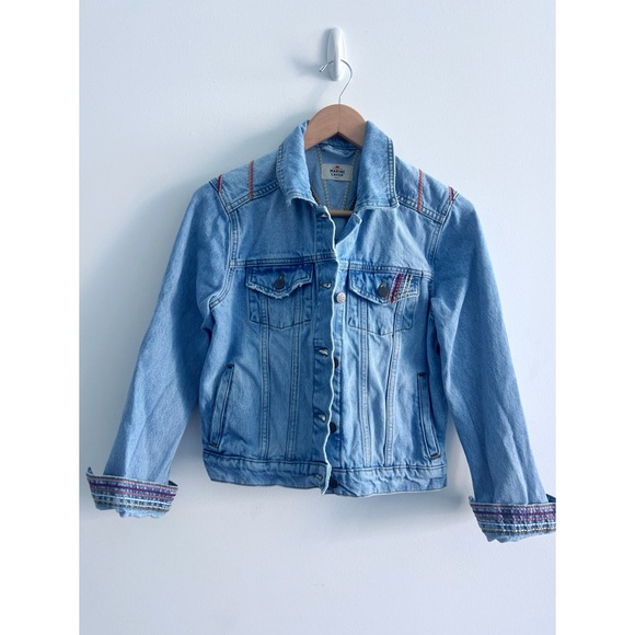 Marine Layer jacket coat size Small embroidered denim jean sun - Picture 5 of 10